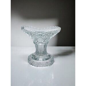Vintage EAPG McKee Glass Pedestal Footed Vase Candle Holder